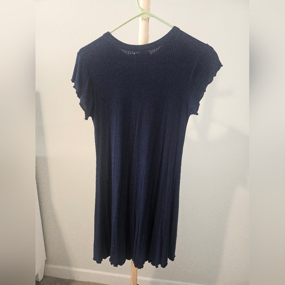 BDG Dark Blue Cap Sleeve Mini Dress - Picture 4 of 4